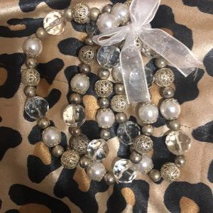 NWT set of 3 clear bracelets